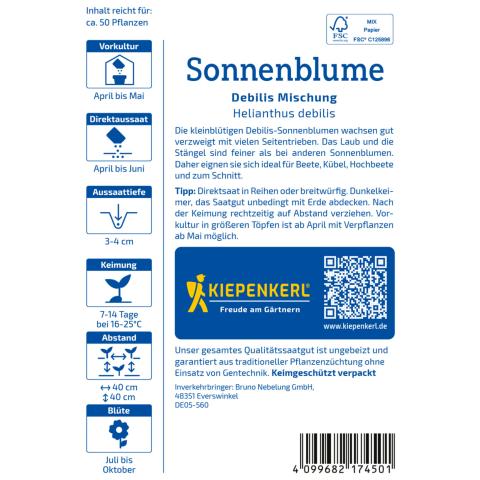 Saatgut Sonnenblumen Mischung Debilis