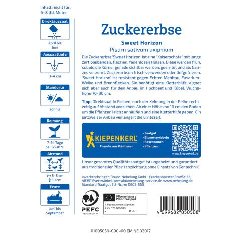 Zuckererbse "Sweet Horizon"