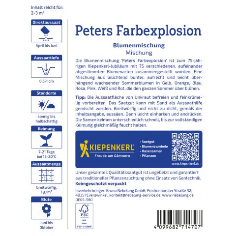 Blumenmischung "Peters Farbexplosion" 2-3m²