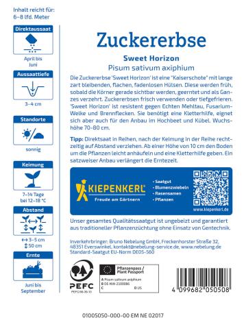 Zuckererbse "Sweet Horizon"