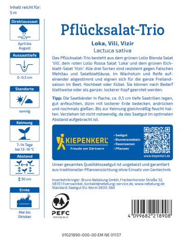 Pflücksalat-Trio "Loka, Vili, Vizir" (Saatband)