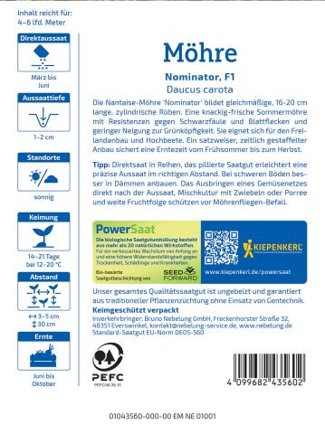 Möhre 'Nominator', F1 (PowerSaat)